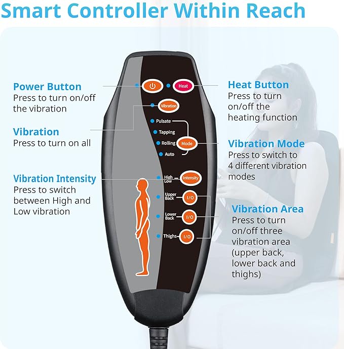 CARSHION 10 Vibration Motors, Massage Seat Cushion - Image 4