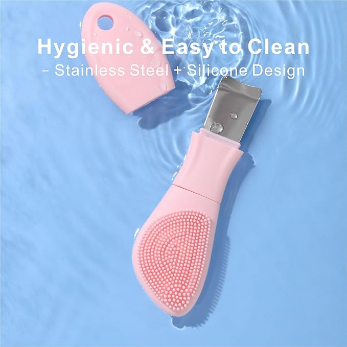 Blackhead Remover & Silicone Face Scrubber, Face Spatula, Facial Cleansing Brush - Image 5