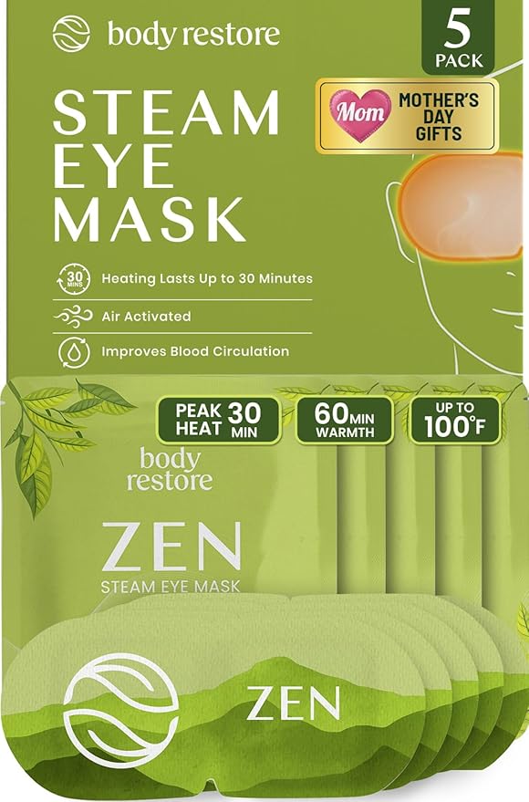 Body Restore Heated Eye Mask for Dry Eyes 5 Pack – Mothers Day Gifts for Mom by BodyRestore