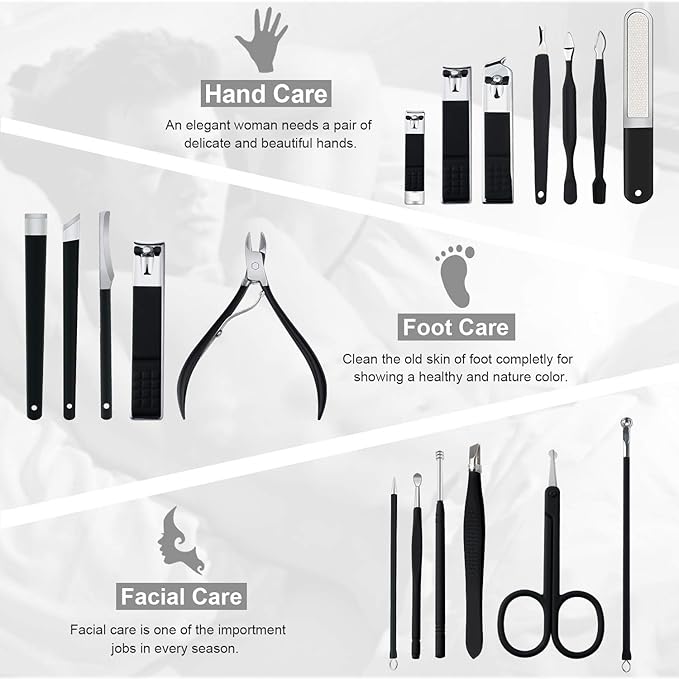 Professional Stainless Steel Nail Clipper Travel & Grooming Kit Nail Tools - Image 3