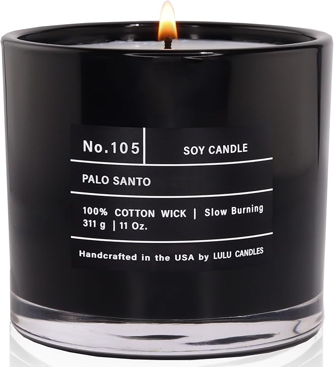 Lulu Candles | Palo Santo | Smells Woodsy & Smokey | Luxury Scented Soy Jar by LULUCANDLES