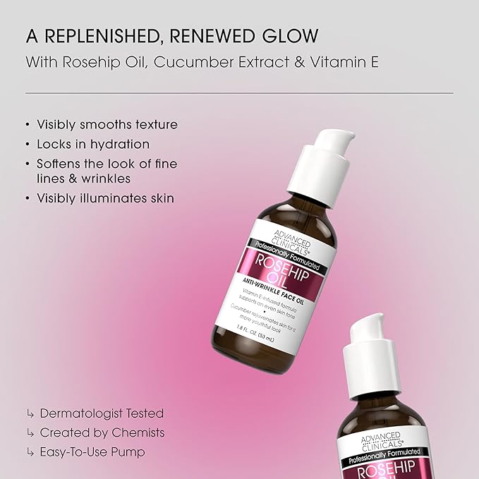 Advanced Clinicals Rosehip Oil For Face - Image 3