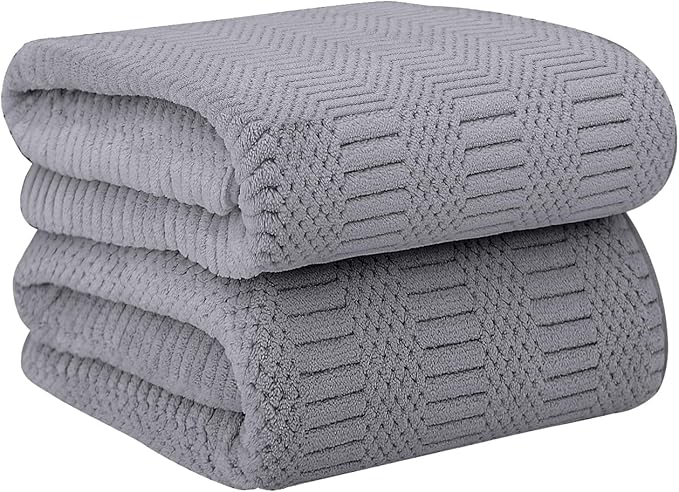 JML Bath Towels Set of 2, Large Microfier Body Towel by JML
