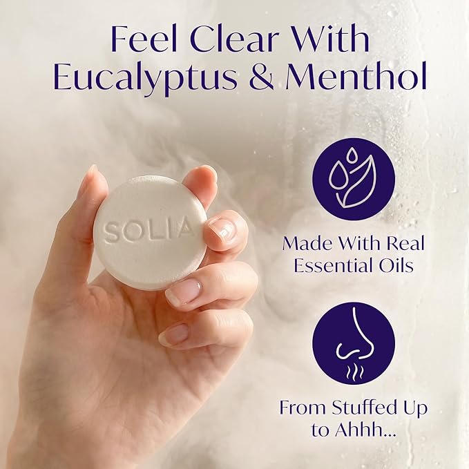 Solia Shower Steamers Eucalyptus and Menthol 7-Pack - Image 2
