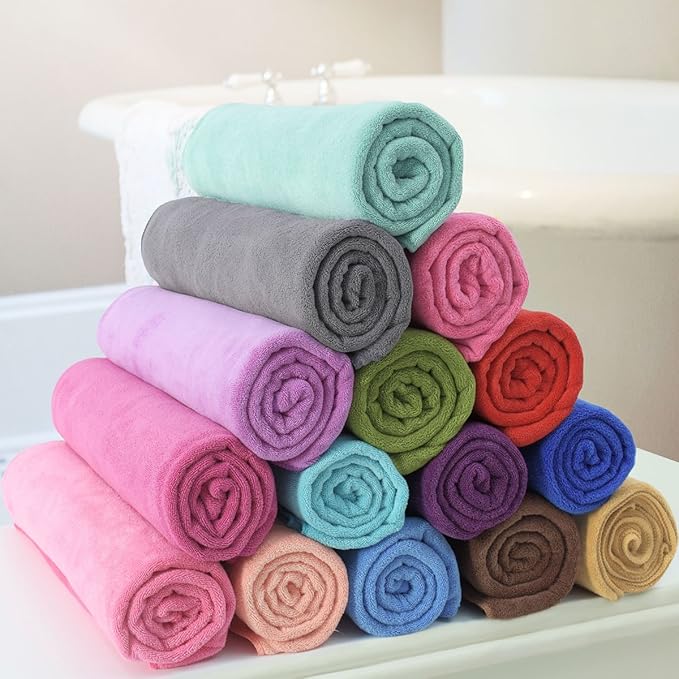 JML Microfiber Towels, Large Bath Towel Set 6 Pack, Fast Drying - Image 5