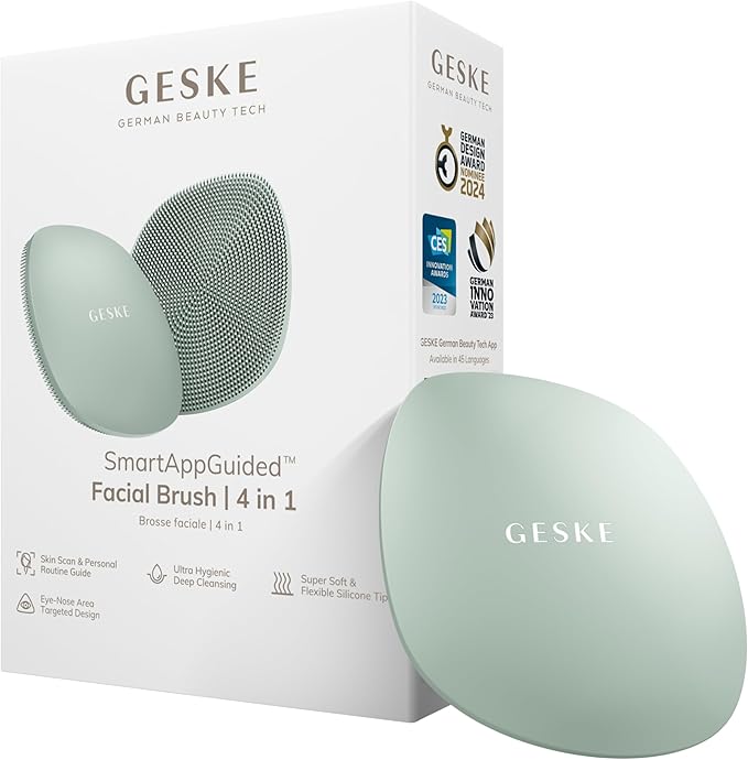 GESKE SmartAppGuided™ Facial Brush | 4 in 1 | Professional Facial Cleansing by GESKEGermanBeautyTech