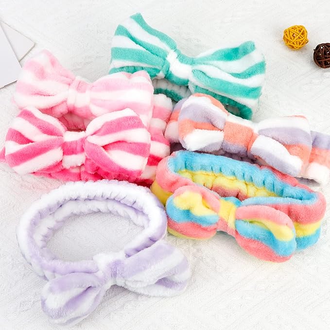 Casoty 6 Pcs Hairband, Soft Coral Fleece Makeup Headband, One Size Fits All - Image 6