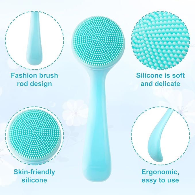 HINZIC Silicone Manual Facial Cleansing Brush, Skin Friendly Waterproof Face - Image 4