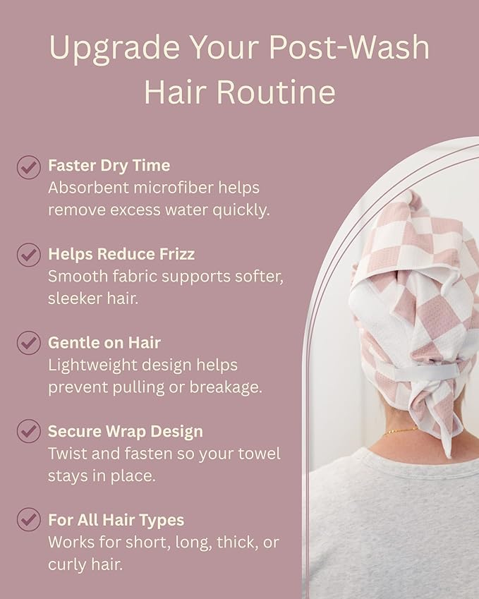 Microfiber Hair Towel Wrap for Women - Image 4