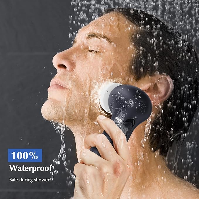 COSLUS Facial Cleansing Brush Silicone Face Scrubber: 7 in 1 FBS-D Electric - Image 4