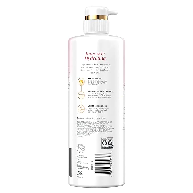 Olay Body Wash for Women, Intensely Hydrating, Hyaluronic Acid Serum Complex - Image 11