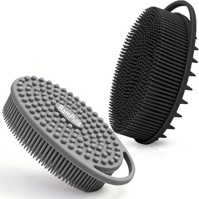RamPula Silicone Body Scrubber, Silicone Loofah, Quick-Dry Exfoliating Body by RamPula