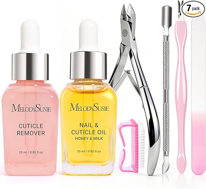 MelodySusie Cuticle Remover Kit, 25ML Cuticle Remover Cream and Cuticle Oil by MelodySusie