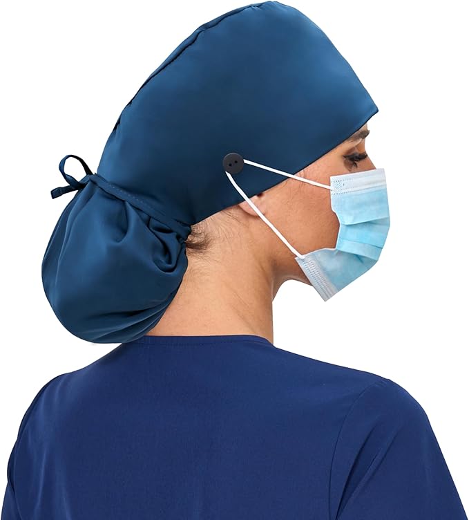 Satin Lined Scrub Cap, Adjustable Surgical Cap - Image 7