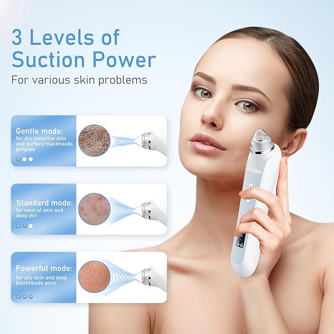 Facial Pore Blackhead Remover Vacuum, 1080P Camera Blackhead Remover, 20x Zoom - Image 3