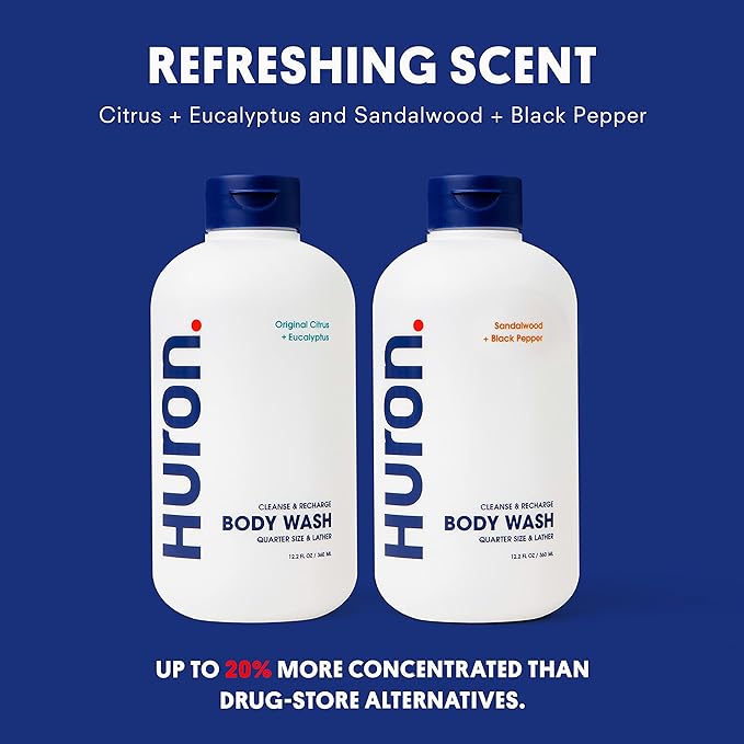 Huron Men’s Moisturizing Body Wash – Crisp & Invigorating Scent of Citrus - Image 5