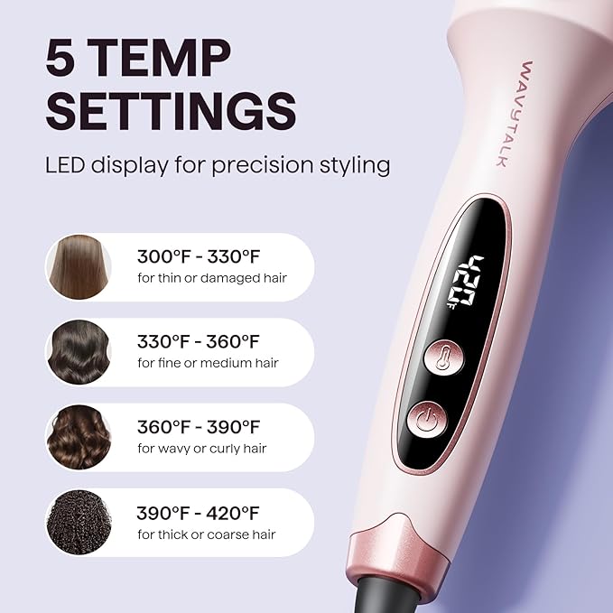 Wavytalk Thermal Brush, Blowout Boost 1.5 inch Heated Round Brush - Image 5