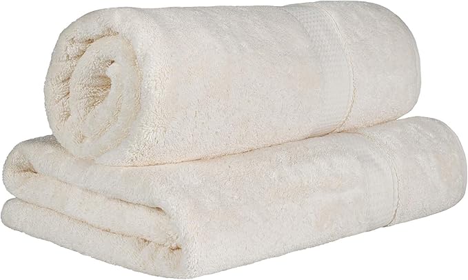 SUPERIOR Egyptian Cotton Pile Bath Sheet Set of 2, Ultra Soft Luxury Towels - Image 2