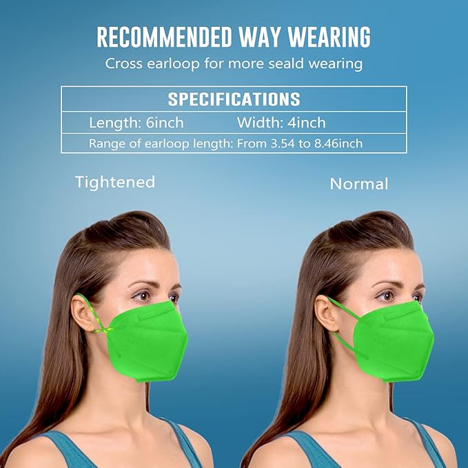 WWDOLL KN95 Face Mask 25 Pack, 5-Layers Breathable Disposable KN95 Masks - Image 4