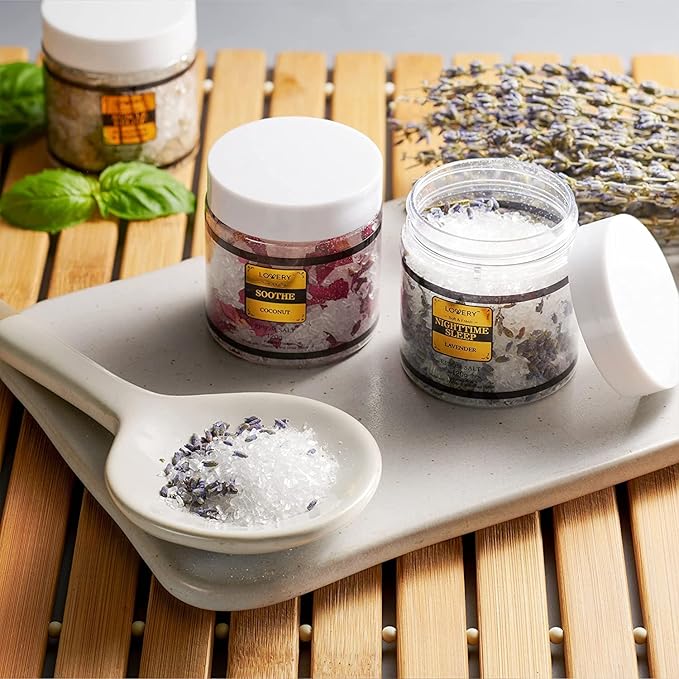 Mothers Day Gifts for Mom, Epsom Bath Salts Gift Basket Set, Self Care Salt - Image 5