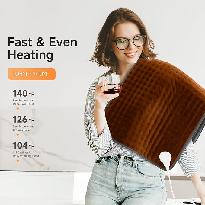 XXXL Heating Pad for Back Pain Relief, Heated Pad for - Image 3