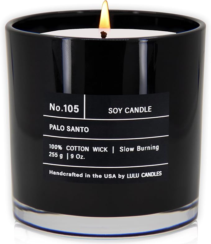 Lulu Candles | Palo Santo | Luxury Scented Soy Jar Candle | Hand Poured in The - Image 2