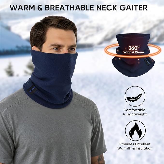 TICONN Neck Gaiter Face Cover Scarf, Neck Warmer Breathable Sun & Wind-proof - Image 4