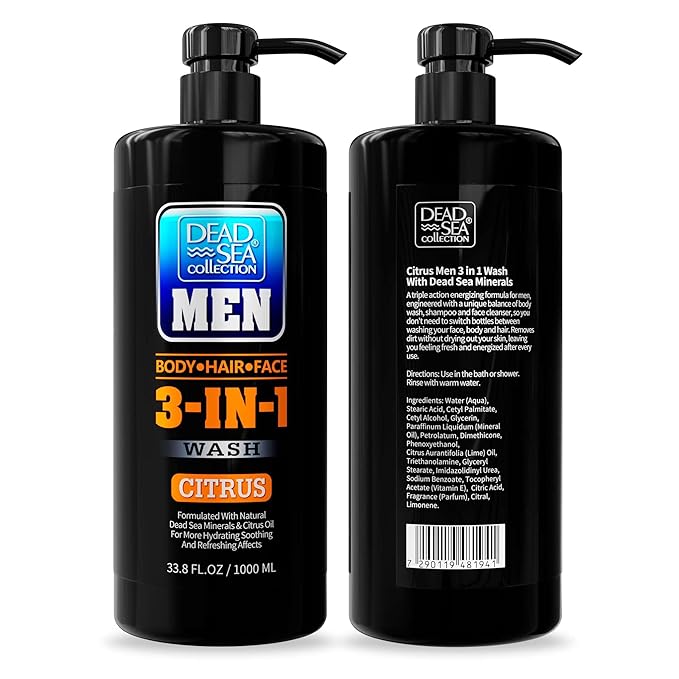 Dead Sea Collection Mens Body Wash 3 in 1 – Citrus Body Wash - Image 8