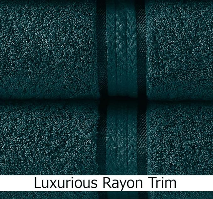 Cotton Craft Ultra Soft 4 Pack Oversized Extra Large Bath Towels 30x54 Teal - Image 3