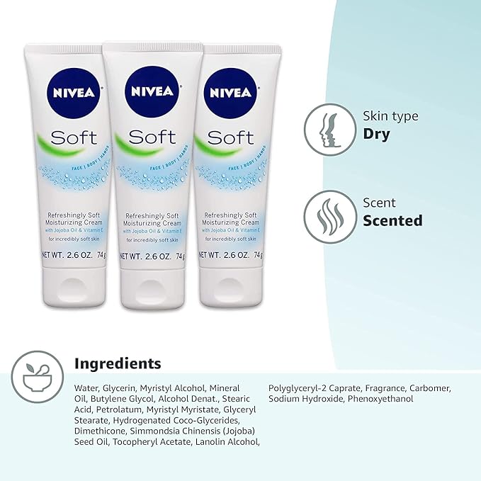 NIVEA Soft Moisturizing Creme 2.60 oz - Image 7