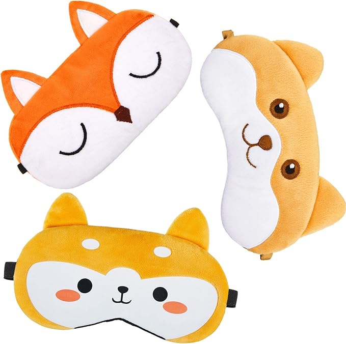 Haysandy 3 Pieces Sleep Mask for Kids Girls Cute Cat Sleeping Eye Cover Soft by Haysandy