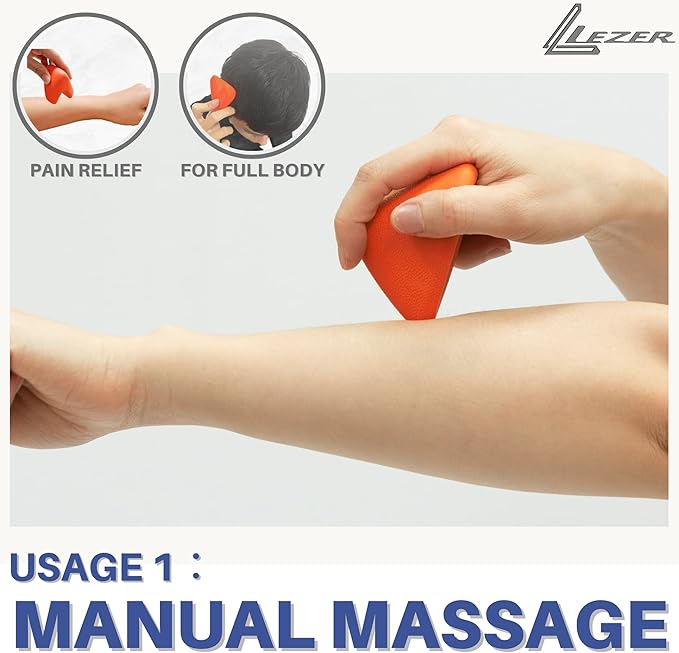 LEZER Large Trigger Massage Point, Manual Massage Ball, Hip Hook, Muscle Knot - Image 4
