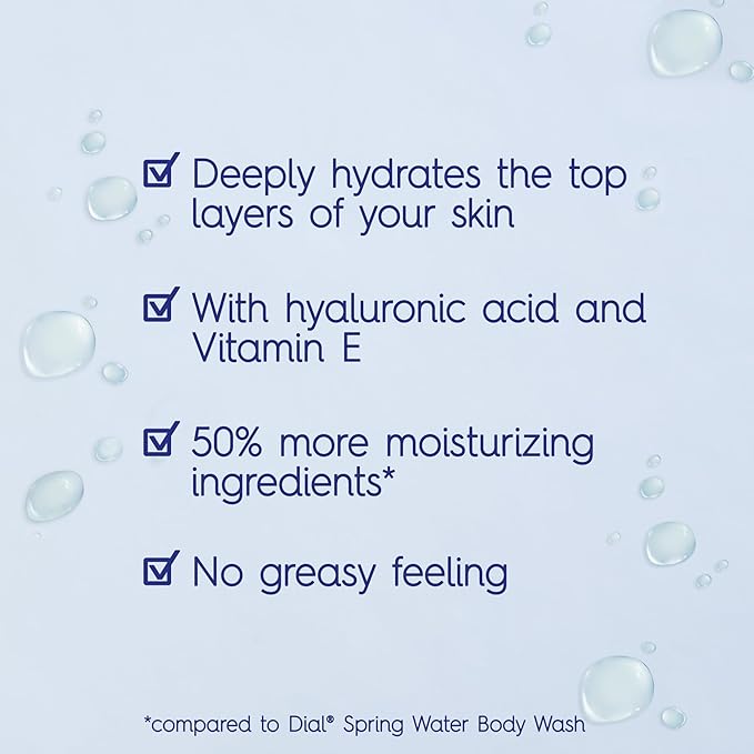 Dial Body Wash, Healthy Hydration, Hyaluronic Acid + Vitamin E, 16 fl oz - Image 3