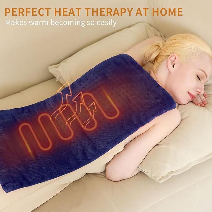 Back Heating Pad for Neck and Shoulders, Weighted Massaging Heated Pad - Image 6