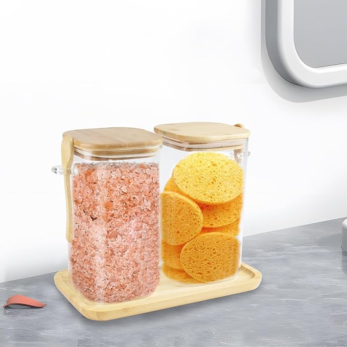 Glass Bath Salt Jars, 40oz Bath Salt Container - Image 4