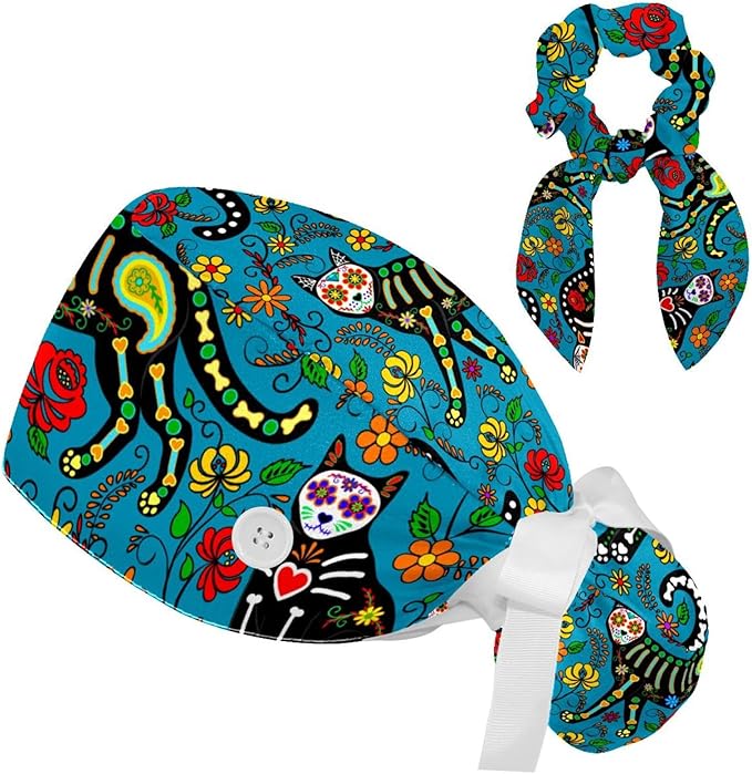 Ethnic Aztec Pattern Adjustable Scrub Cap Hat by otnrnondcl