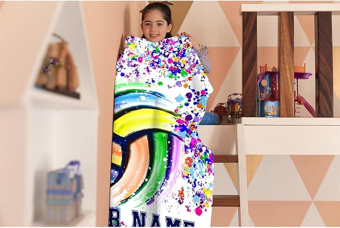 Custom Volleyball Blanket, Personalized Volleyball Blanket, Customized Sport - Image 5