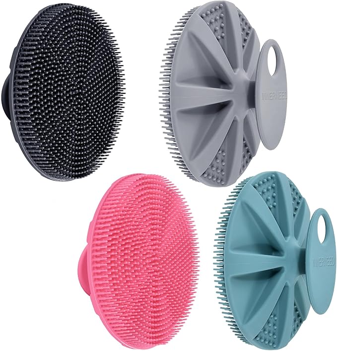 INNERNEED Food-Grade Soft Silicone Body Scrubber Shower Brush Handheld by INNERNEED