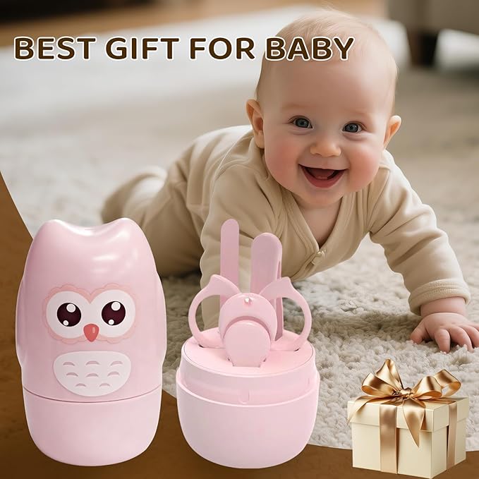 Baby Nail Kit with Cute Owl Case – Newborn Manicure & Pedicure Set with Nail - Image 7