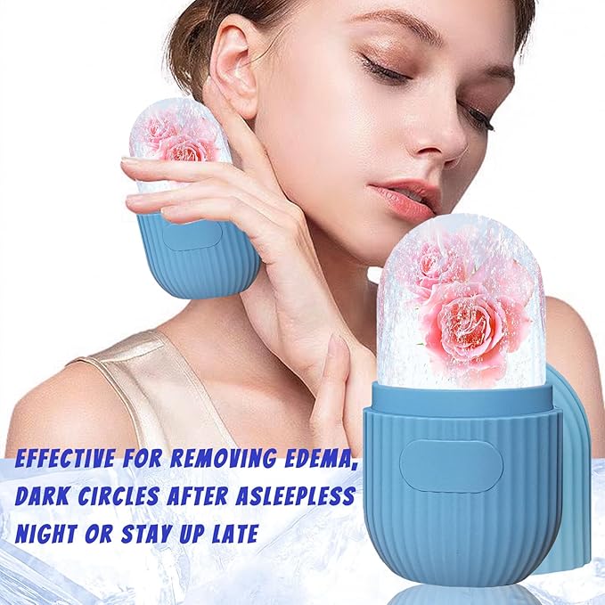 Joyeee Ice Face Roller, Reusable Silicone Mold Face Massage Eye Facial Beauty - Image 7