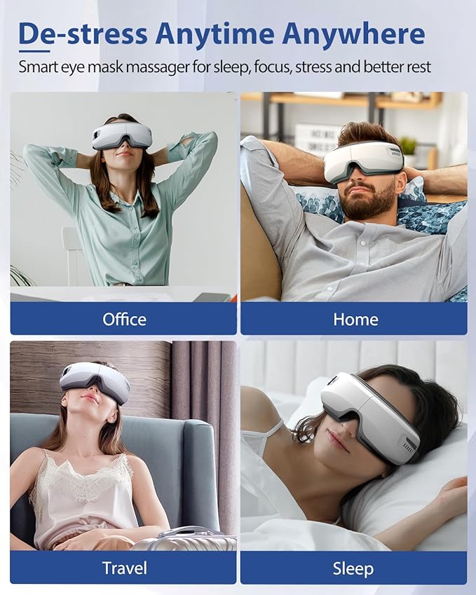Eye Massager with Heat & Bluetooth Music, Mothers Day Birthday Gifts - Image 8