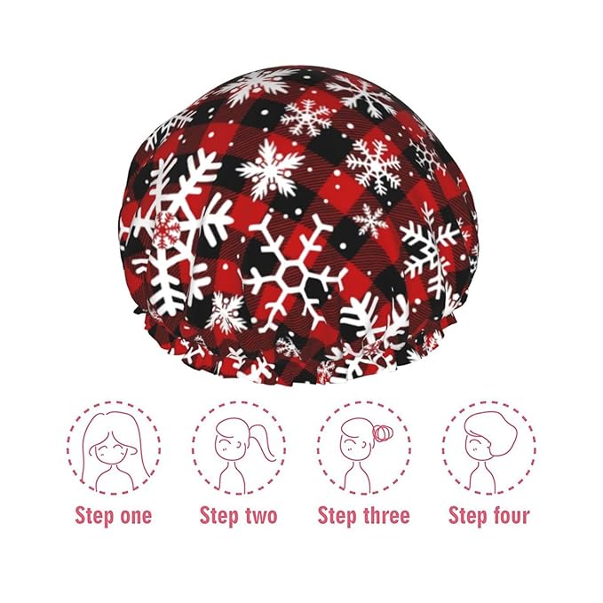 Christmas Snowflakes Shower Cap - Image 6