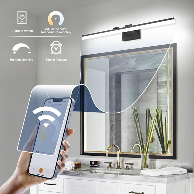 SOLFART Adjustable Color Temperature Dimmable Bathroom Light Fixtures Vanity - Image 6
