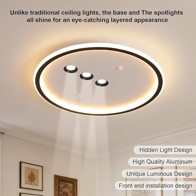 Shine LUEST Modern Round LED Flush Mount Ceiling Light - Image 8