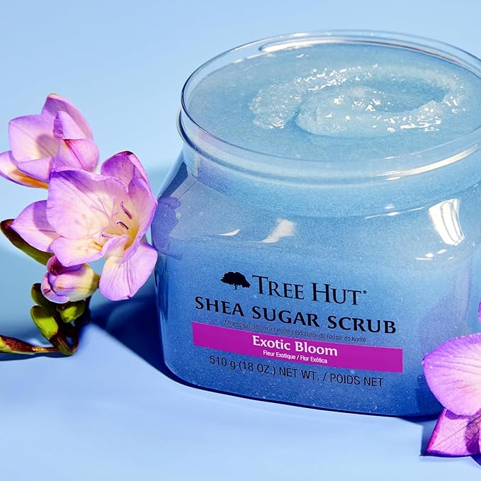 Tree Hut Exotic Bloom Shea Sugar Scrub, Exfoliating, Hydrating & Moisturizing - Image 5