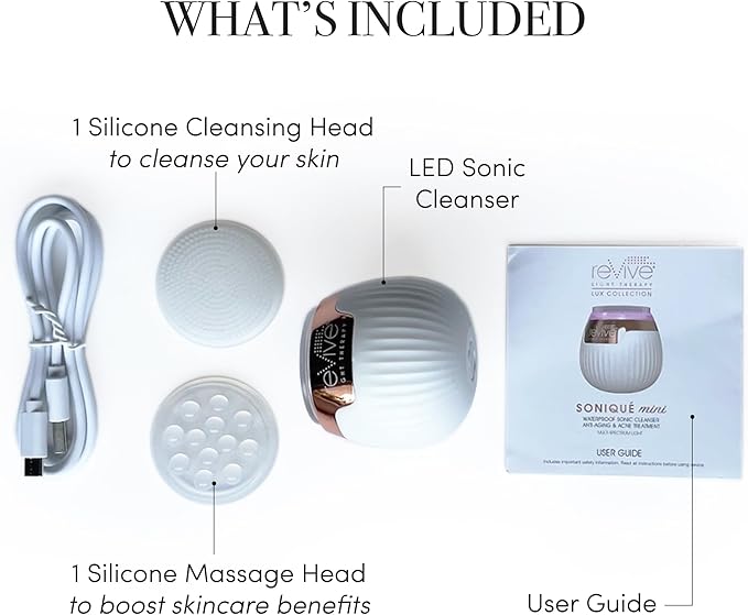 reVive Light Therapy Lux Collection Soniqué Mini, Rechargeable Sonic Face - Image 7