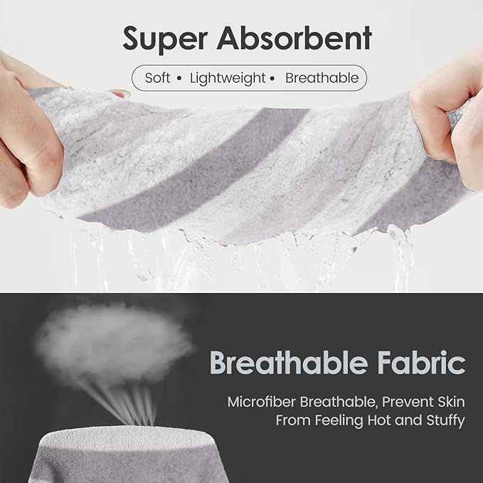 JML Microfiber Bath Towels Set of 2, Super Absorbent, Fast Drying Large Bath - Image 4