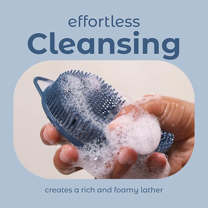 MainBasics Silicone Body Scrubber Dual-Sided Shower Loofah and Exfoliator - Image 4