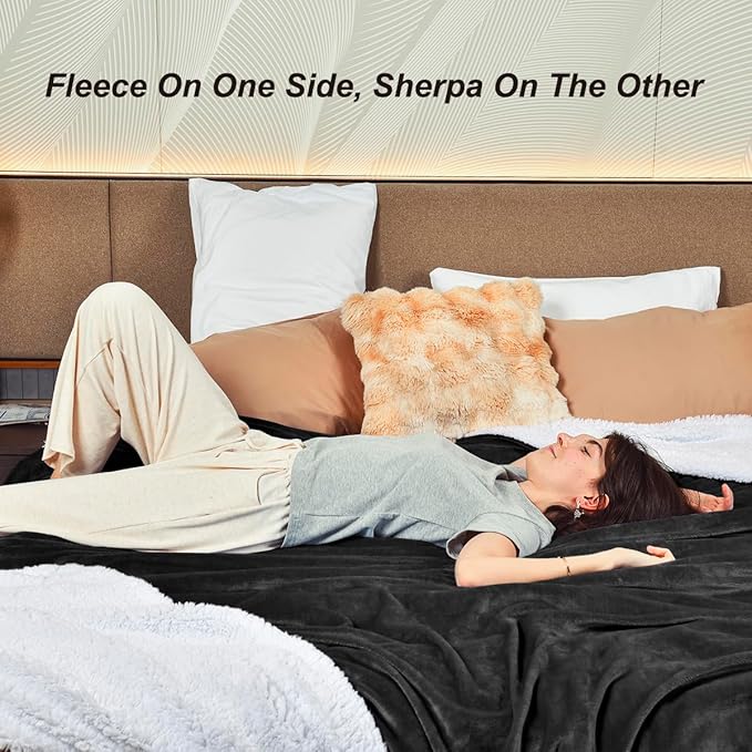 KAWAHOME Sherpa Fleece Twin Size Blanket - Image 4