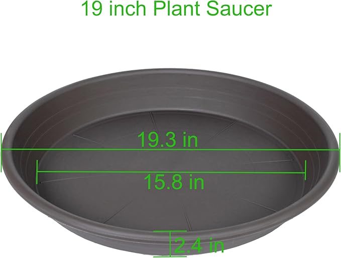 2 Pack of 19 inch Plant Saucer, Large Plant Tray, Heavy Sturdy Plant Drainage - Image 2